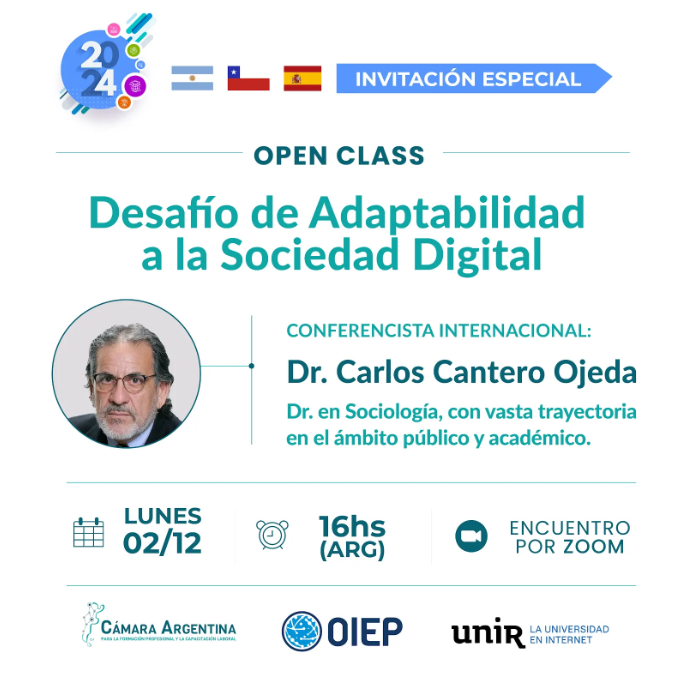 OPEN CLASS: “𝗗𝗲𝘀𝗮𝗳í𝗼 𝗱𝗲 𝗔𝗱𝗮𝗽𝘁𝗮𝗯𝗶𝗹𝗶𝗱𝗮𝗱 𝗮 𝗹𝗮 𝗦𝗼𝗰𝗶𝗲𝗱𝗮𝗱 𝗗𝗶𝗴𝗶𝘁𝗮𝗹”